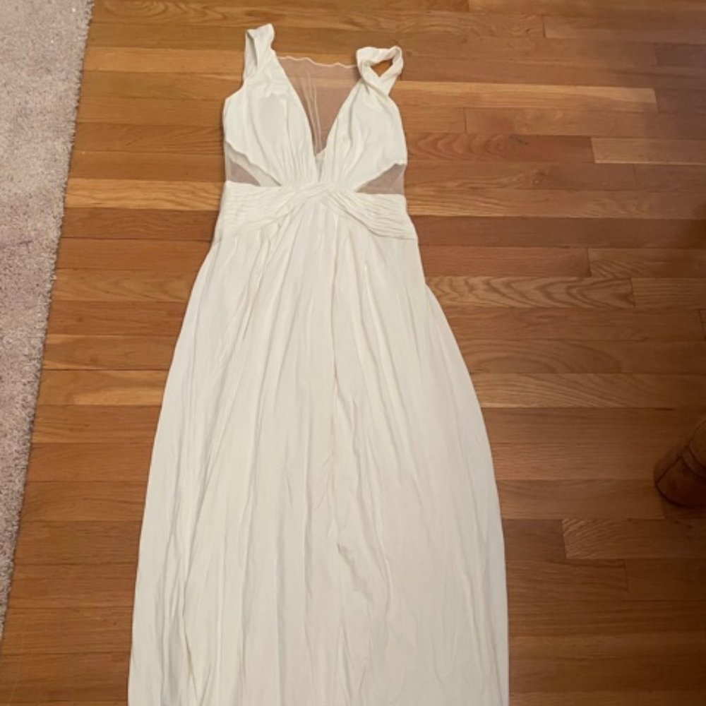 Mesh floor-length BCBG evening gown